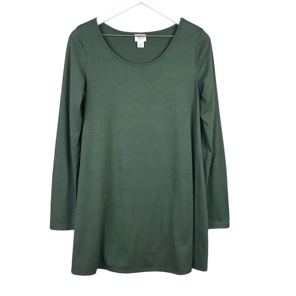 Mossimo Long Sleeve Army Green Dress Women Sz S
